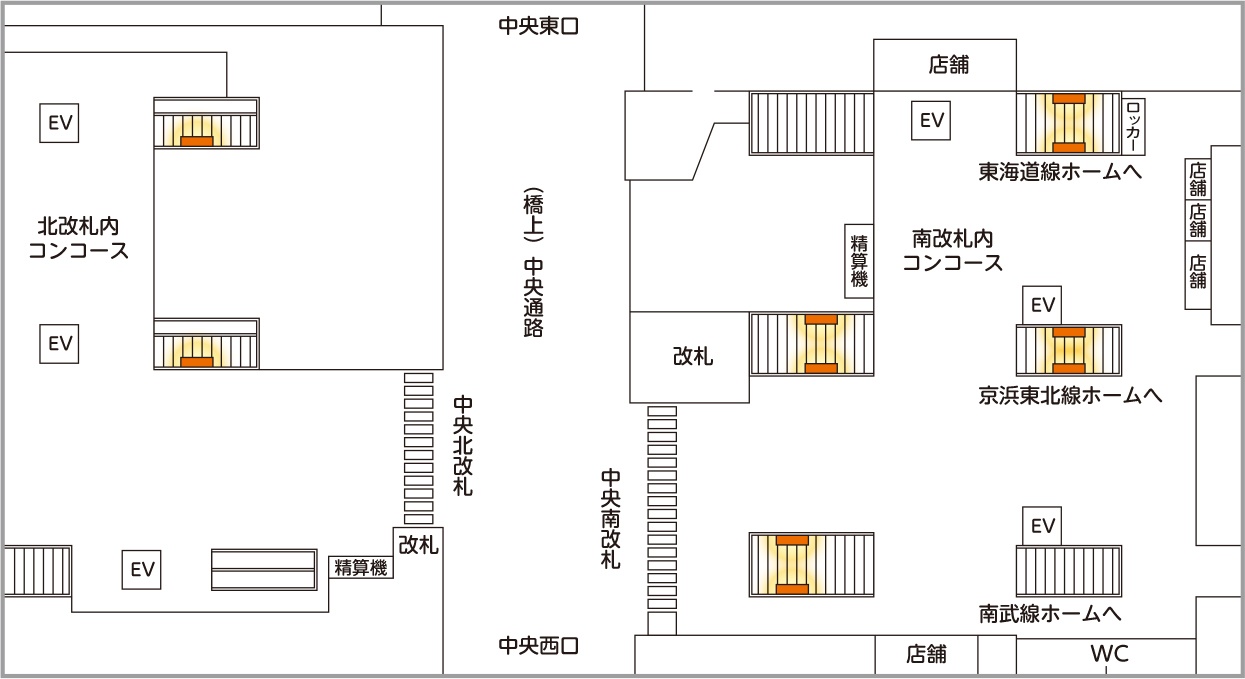 JR東日本　駅ポスター　川崎セット　掲出位置